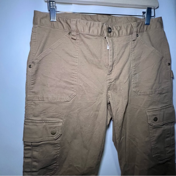 Women's DuluthFlex Curves setter Relaxed Leg Cargo Pants camel size 10 / 31 - Picture 7 of 16